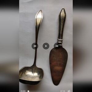 1912 Mary Chilton by Towle sterling cream ladle and matching cake/pie 🥧 server